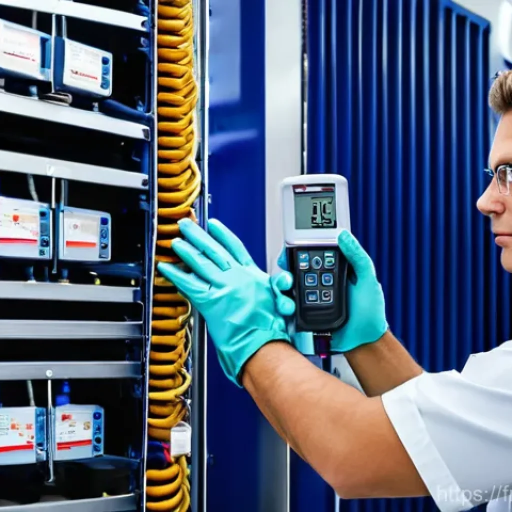 공조냉동기계 기술자와 최신 냉매 기술 - **Prompt 1: Advanced Refrigeration Technician at Work**
    "A highly skilled and focused refrigerat...